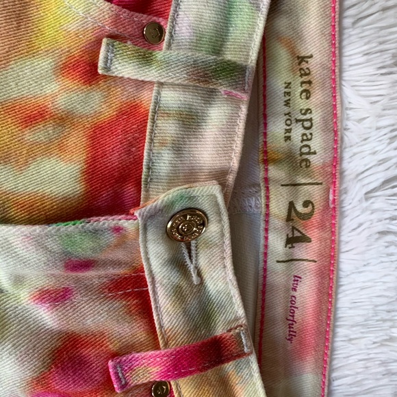 Kate Spade Giverny Floral Watercolor Capri Jeans - Picture 3 of 5